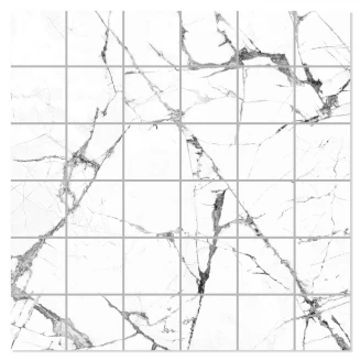 Marmor Mosaik Klinker <strong>Shirokuma</strong>  Vit Polerad 30x30 (5x5) cm